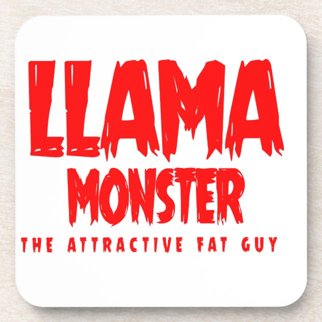 Llama Monster Red Logo Getränkeuntersetzer (Vorderseite)
