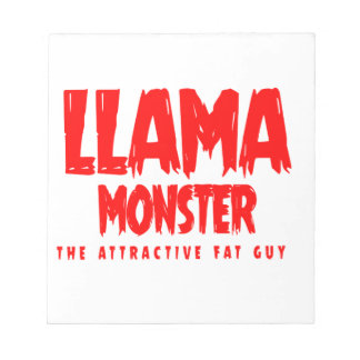 Llama Monster Red Logo Notizblock