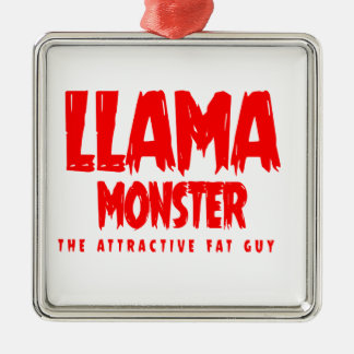 Llama Monster Red Logo Ornament Aus Metall