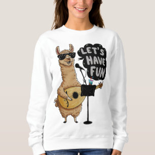 Llama Music Party Sweatshirt