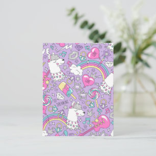 Llama-Muster 1 Postkarte