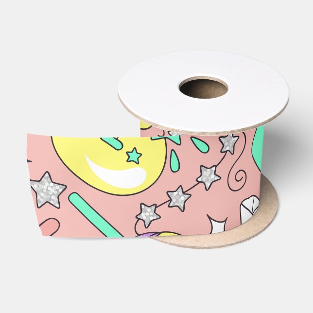 Llama-Muster 3 Satinband (Spule)