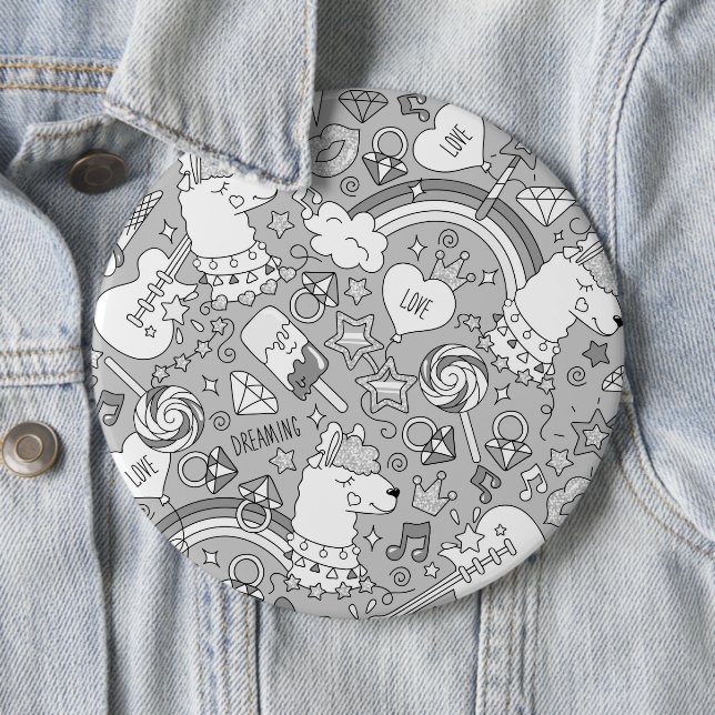 Llama-Muster 4 Button (Beispiel)