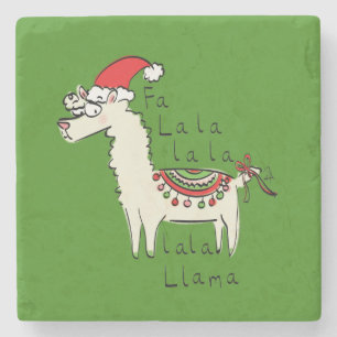 Llama Niedlich Funny Christmas Holiday Steinuntersetzer