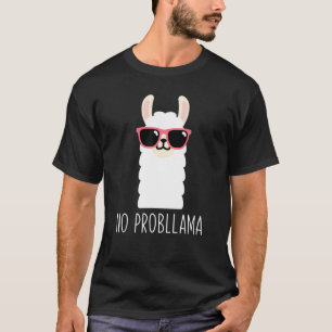 Llama No Probllama Llama Animal Puff T-Shirt