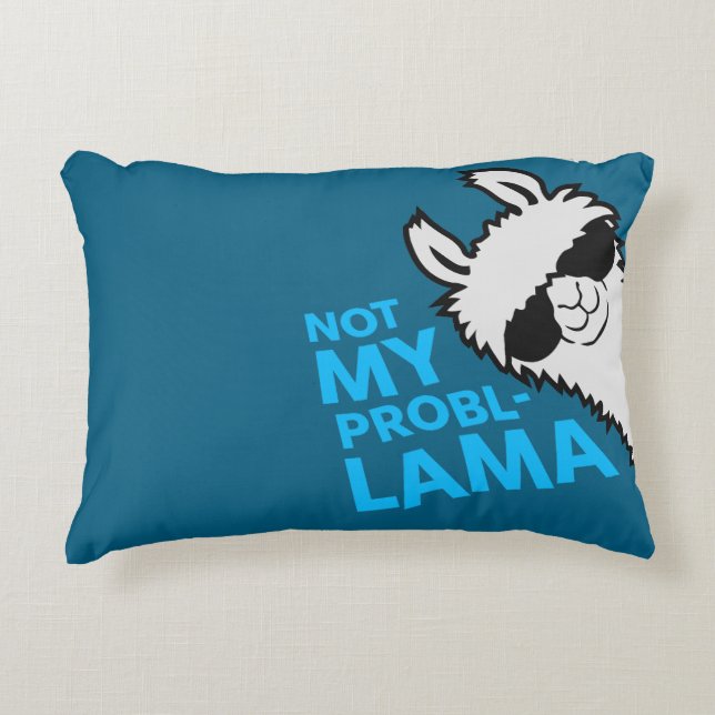 Llama Not My Probllama Side View Sunglasses Smug Dekokissen (Vorderseite)