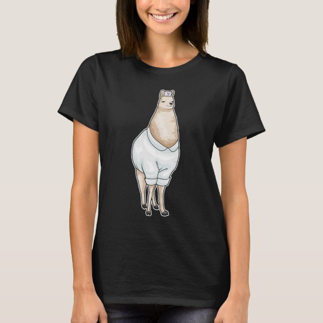 Llama Nurse Heart T-Shirt (Vorderseite)