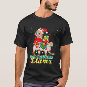 Llama-Oma trägt Weihnachtsmannmütze Xmas-Pyjama-Ou T-Shirt