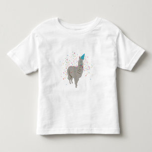 Llama Partying - Tiere mit Party Kleinkind T-shirt