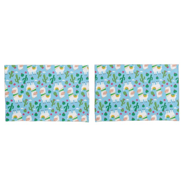 Llama Pattern Kissenbezug (Vorderseite-Set)