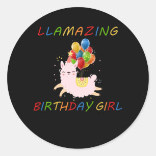 Llama Phantastisches Party Alpaca Balloons Runder Aufkleber