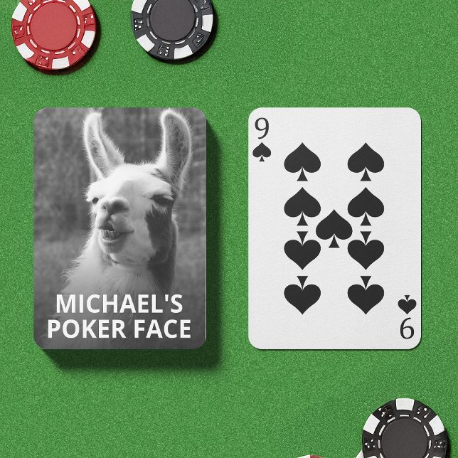 Llama Poker Face Spielkarten (These Llama face playing cards are the ideal touch to liven things up.)