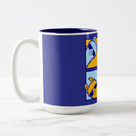 Llama Pop Art Quad Cool Sunglasses Pattern Retro A Zweifarbige Tasse