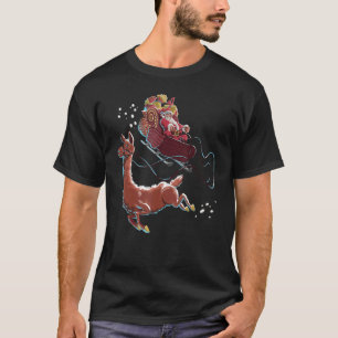 Llama Pulling Weihnachten Weihnachten im Schlitten T-Shirt