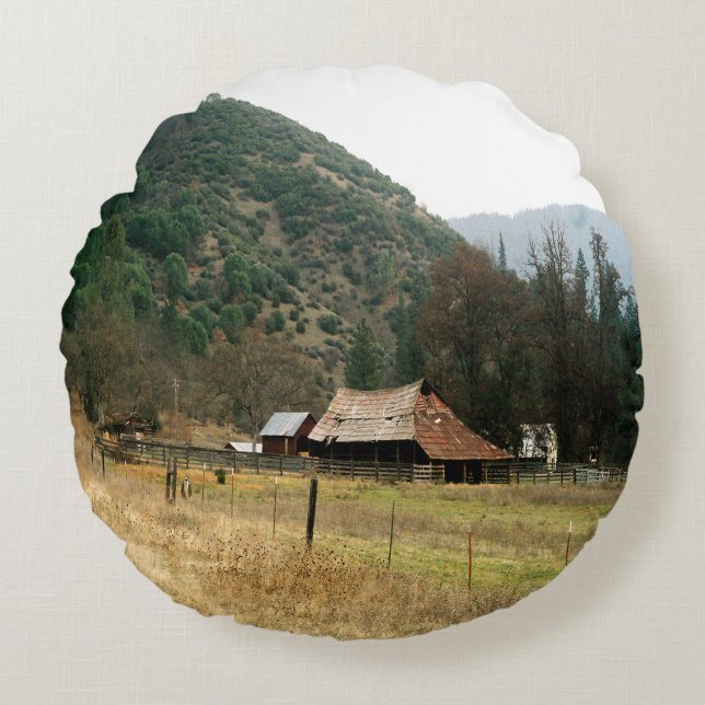 Llama Ranch...... Rundes Kissen (Vorderseite)
