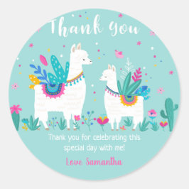 Llama Round Gevor Sticker