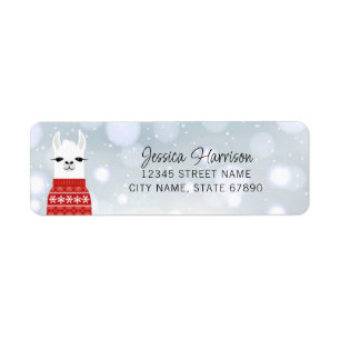Llama Rücksendeadressen-Aufklebers