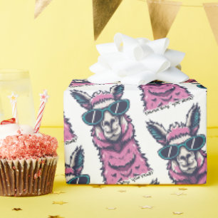Llama sagt dir Rock Quirkische Pose in Sonnenbri Geschenkpapier
