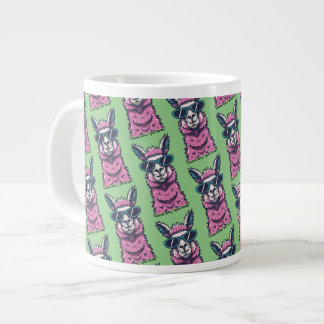 Llama sagt dir Rock | Quirkische Pose in Sonnenbri Jumbo-Tasse