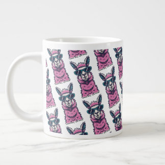 Llama sagt dir Rock | Quirkische Pose in Sonnenbri Jumbo-Tasse