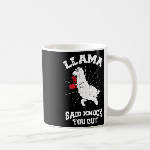 Llama sagte Knock You Out Boxing Funny Halloween G Kaffeetasse