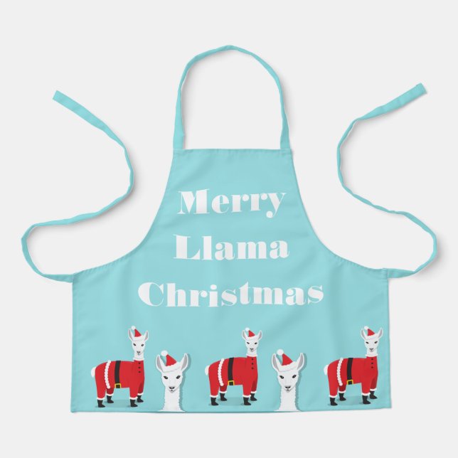 Llama Santa Animal Weihnachts-Schürze Schürze (Vorderseite)