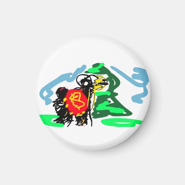 Llama Spaß   Magnet (Vorne)