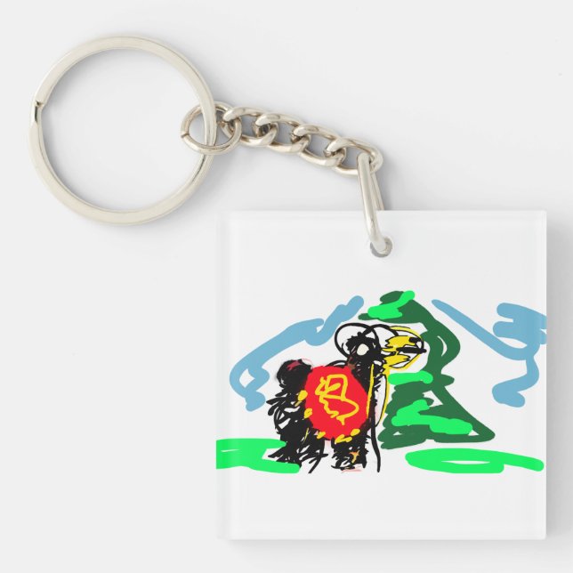 Llama Spaß   Schlüsselanhänger (Vorderseite)