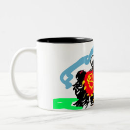 Llama Spaß Zweifarbige Tasse