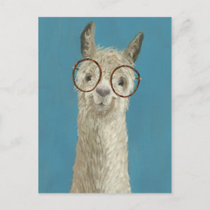Llama Specs - Rundglas Postkarte