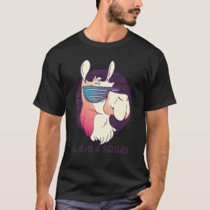 Llama Squad Cool Alpaca Llama mit Sonnenbrille Ani T-Shirt