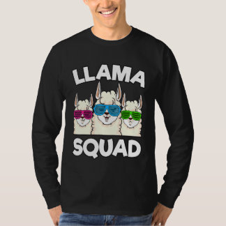 Llama Squad Cooler Alpaka-Stil Tierliebhaber Sungl T-Shirt