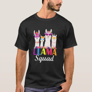 Llama Squad Funny Niedlich Llama Matching T-Shirt