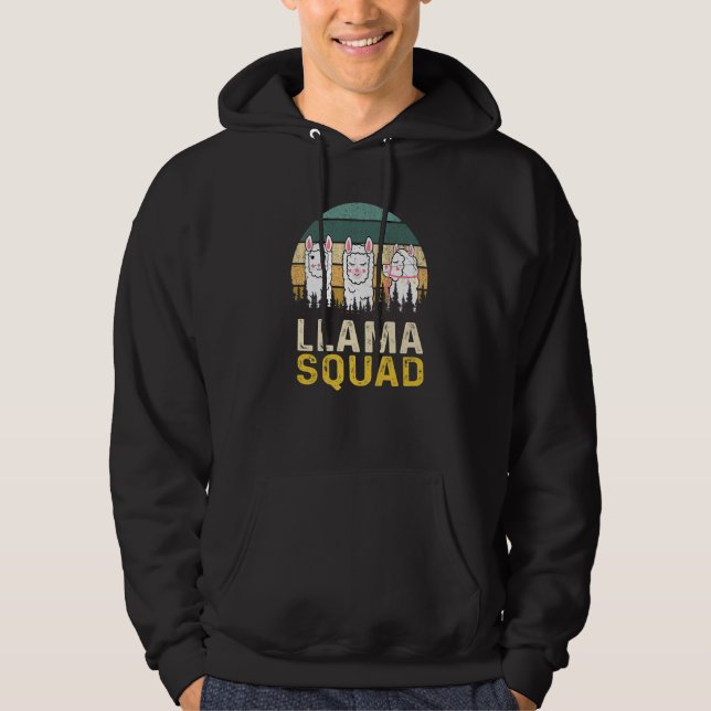Llama Squad Llama  Alpaca Costume Llama Hoodie (Vorderseite)
