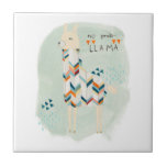 Llama Squad - No Prob-llama Fliese<br><div class="desc">Llama Squad I bis Juni Erica Vess. Enthält ein Lama mit einem strukturierten Design zusammen mit dem Satz "No prob-llama".</div>