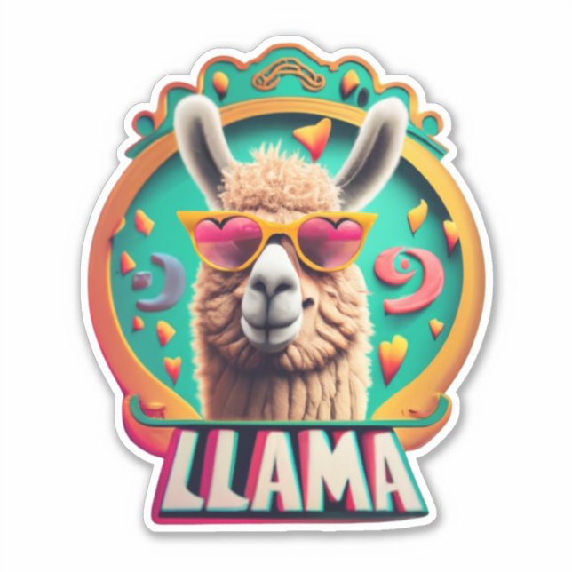 Llama Sticker Das perfekte Geschenk für Tierliebha (Vorderseite)