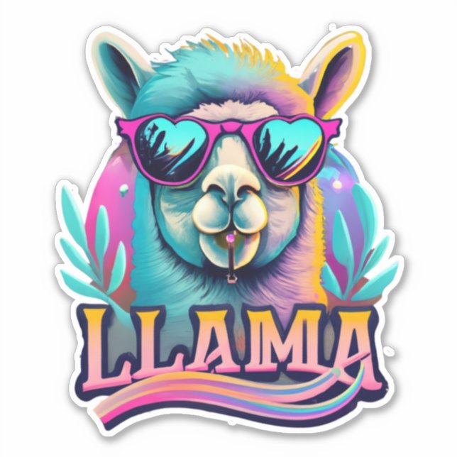 Llama Stickers, wo Spaß Mode trifft Aufkleber (Vorderseite)