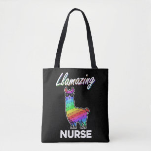 Llama T Shirt Llamazing Nurse Medical Rainbow Cool Tasche