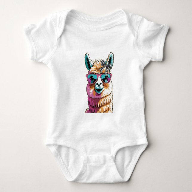 Llama-Tag Baby Strampler (Vorderseite)