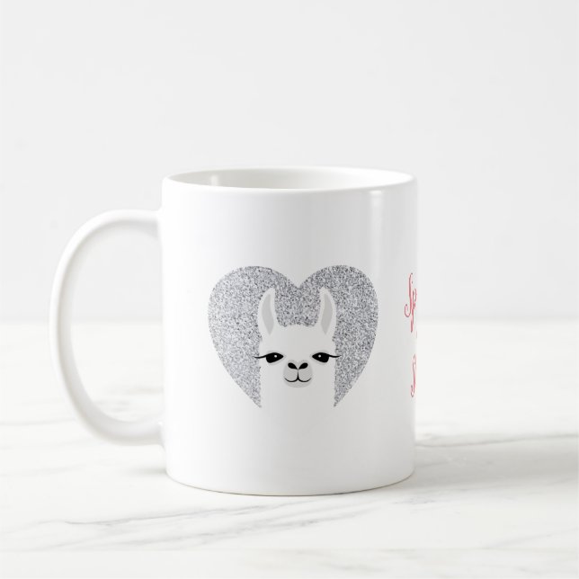 Llama-Tasse Kaffeetasse (Links)