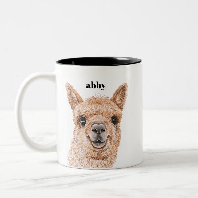 Llama-Tasse Zweifarbige Tasse (Links)