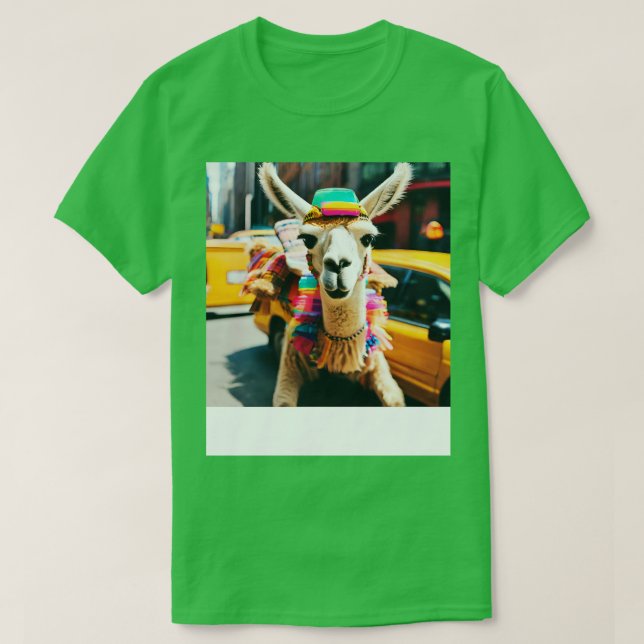 Llama-Taxifahrt T-Shirt (Design vorne)