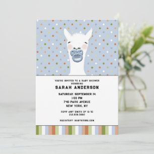 Llama-Thema für Baby Shower Einladung