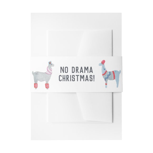Llama thematisiert Weihnachten Einladungsbanderole (Vorderseite Beispiel)