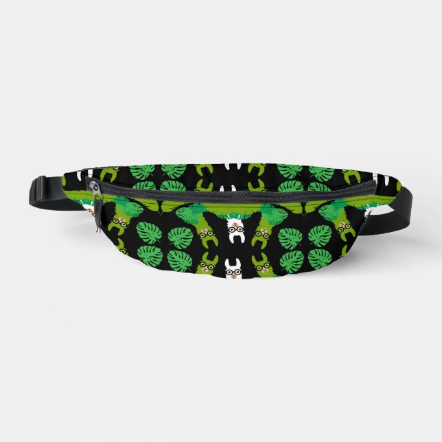 Llama Themed Print Bauchtasche (Vorderseite)