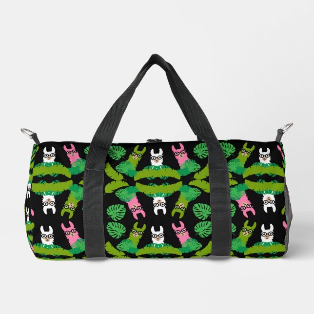 Llama Themed Print Duffle Bag (Vorderseite)