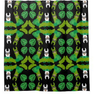 Llama Themed Print Duschvorhang