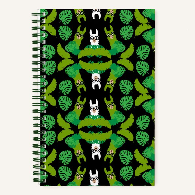 Llama Themed Print Notizbuch (Vorderseite)
