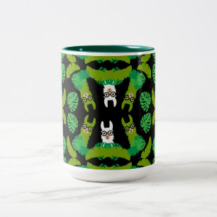 Llama Themed Print Zweifarbige Tasse