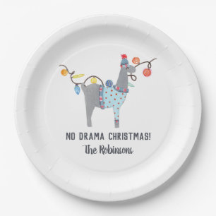 Llama-Themen-Hässliche-Schwester-Weihnachtsfeier Pappteller